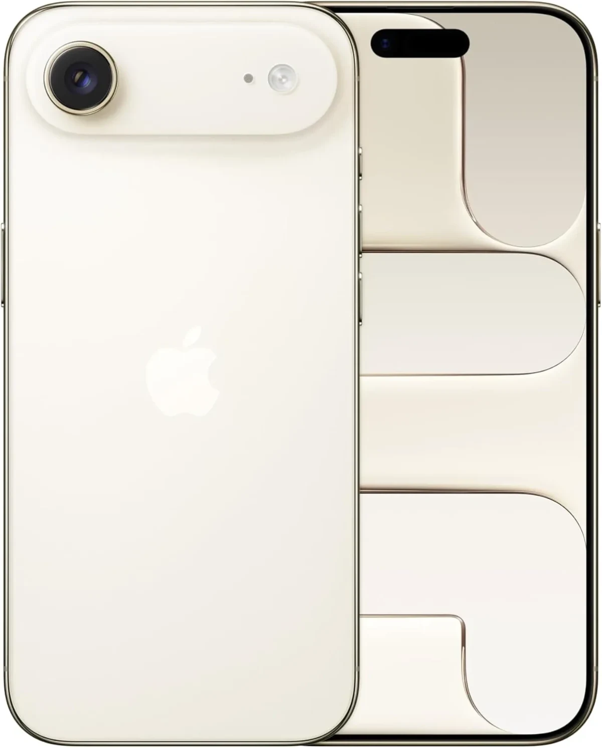 Uçuk Altın Rengi iPhone Air’in arka ve ön yüzü