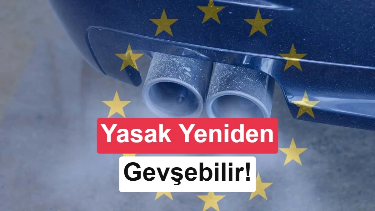 Avrupa Birliği bayrağındaki çatlakların önünde elektrik simgeli kırmızı otomobil illüstrasyonu