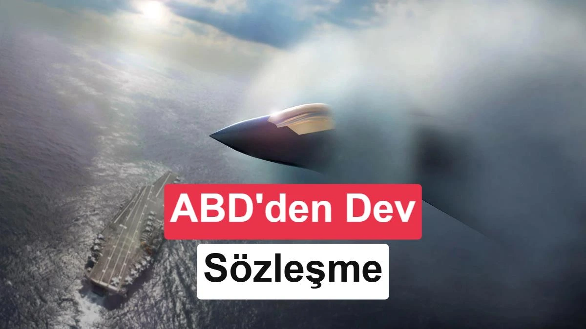 Bir uçak gemisinin üzerinde uçan konsept savaş uçağı
