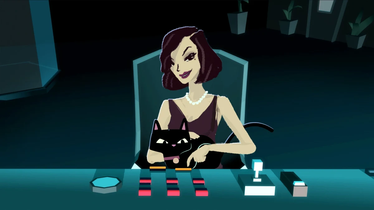 Agent A: A Puzzle in Disguise oyununda Ruby La Rouge’un masada oturduğu sahne