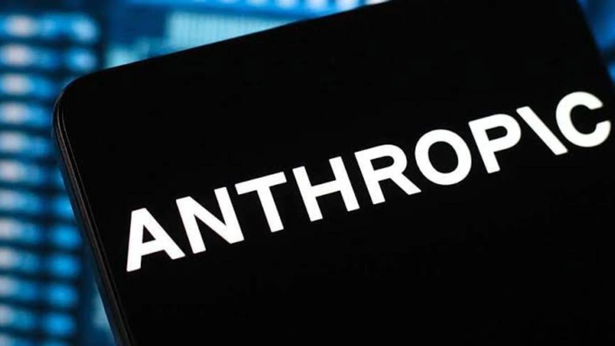 Anthropic yazısının yer aldığı ekranın yakın plan görüntüsü