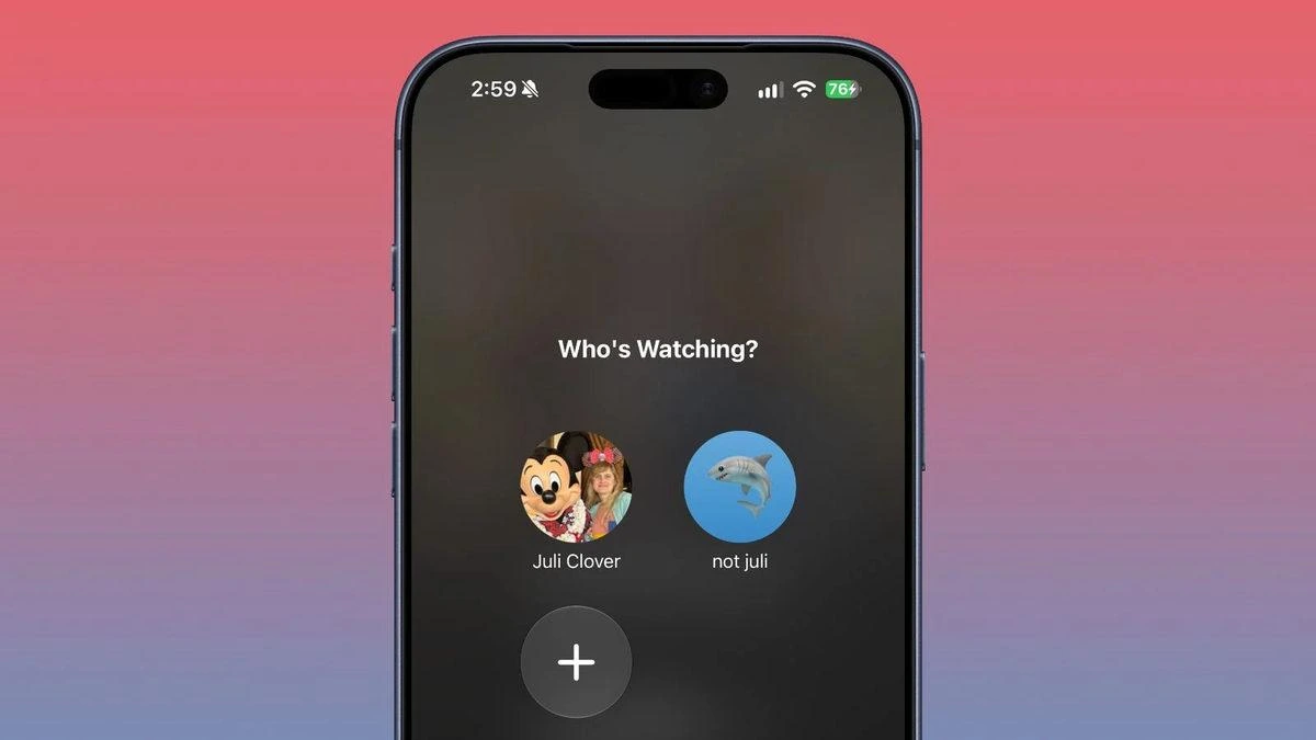 Apple TV kullanıcı profili seçme ekranı