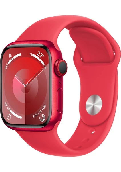 Kırmızı kayışlı Apple Watch Series 9