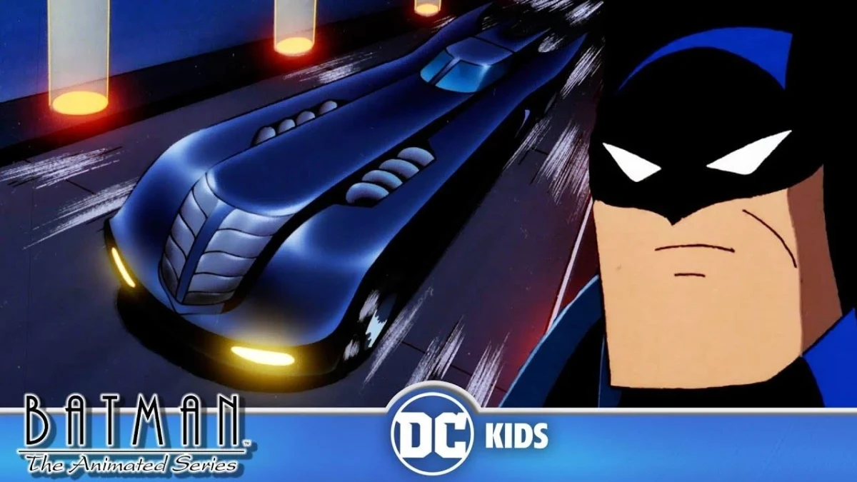 Batman animasyonundaki otomobil ve Batman karakteri