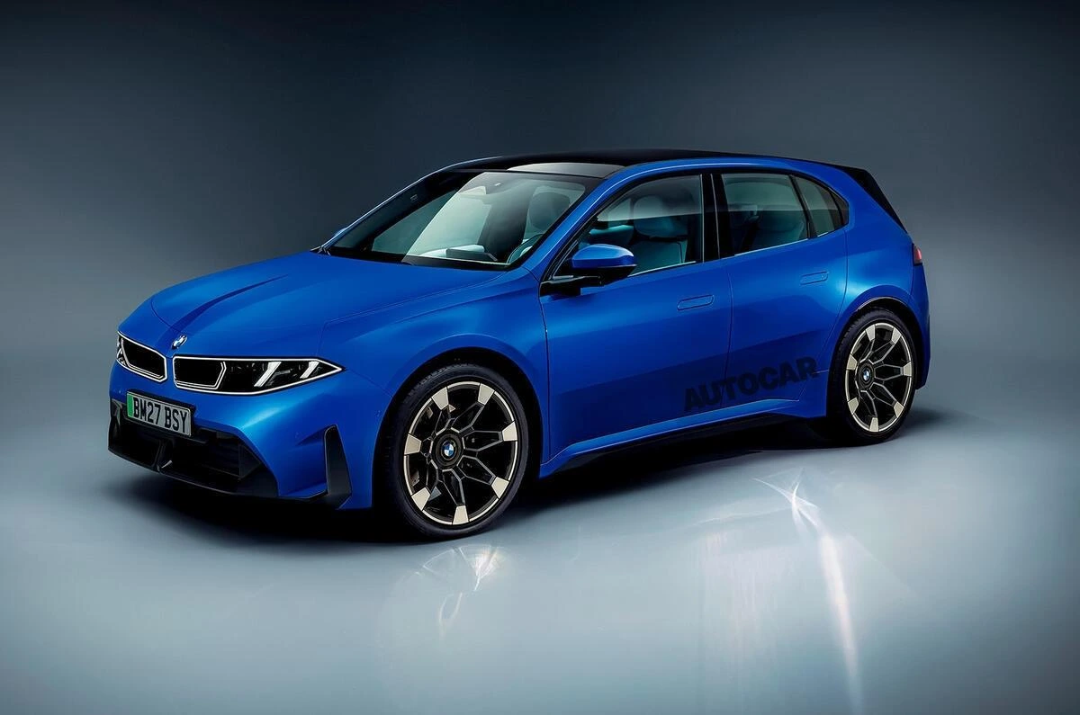 Mavi renkli BMW 1 Serisi hatchback