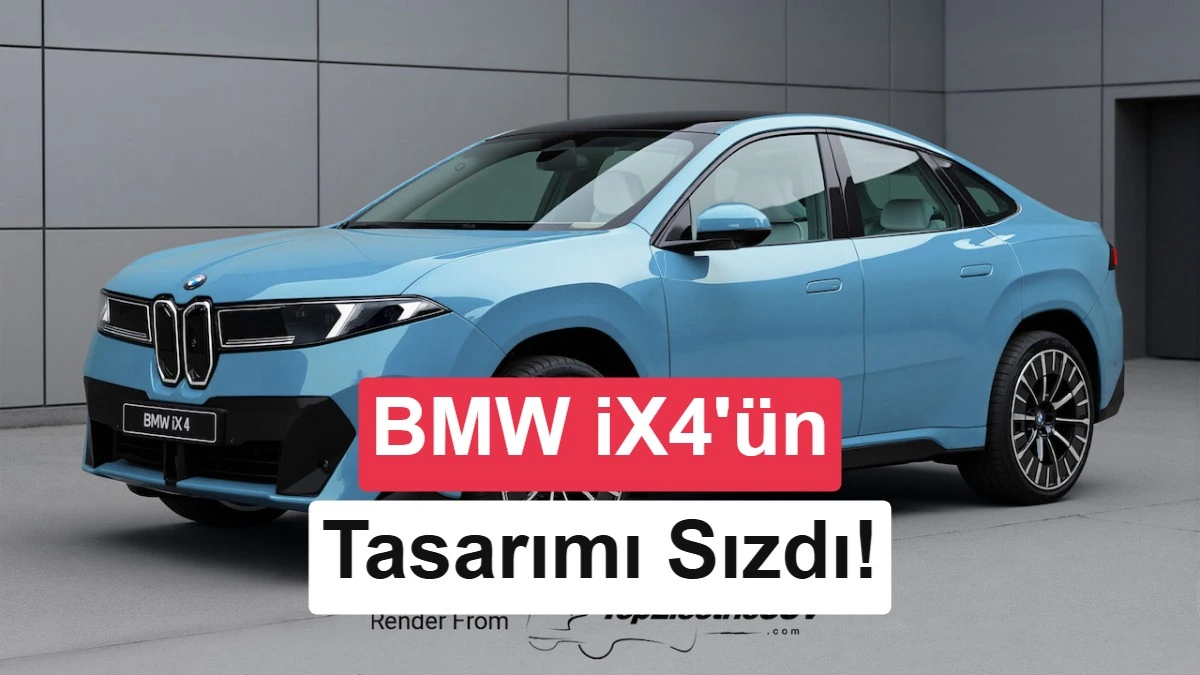 Sızdırılan görselde gri BMW iX4, eğimli tavan çizgisi ve coupe-SUV gövdesiyle görülüyor