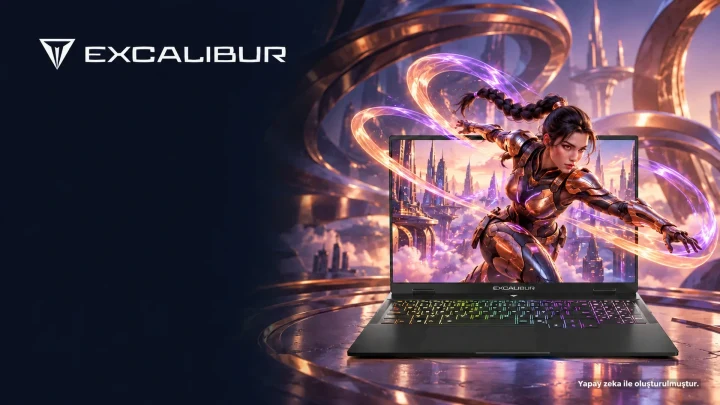Casper Excalibur G915 dizüstü bilgisayarın tanıtım görseli