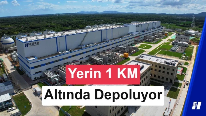Jintan basınçlı hava enerji depolama tesisinin çevresindeki tarım arazileriyle birlikte havadan görünümü