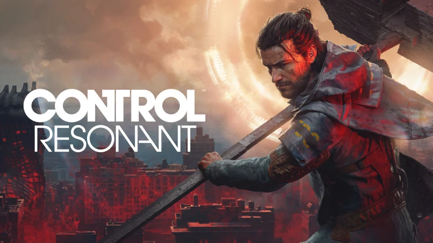 CONTROL Resonant görselinde oyunun logosu ve elinde silah tutan bir karakter yer alıyor.