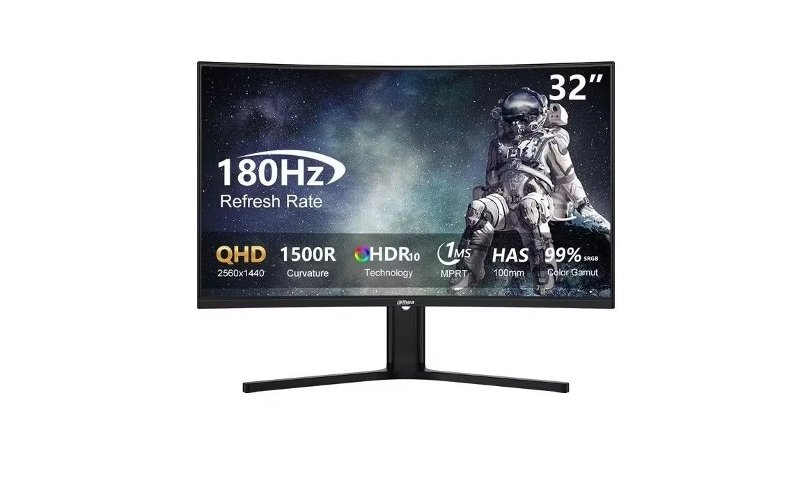 Dahua markalı kavisli 32 inç monitörün ürün görseli