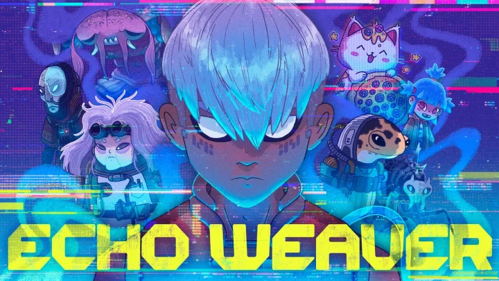 Echo Weaver oyunundan renkli karakterlerin yer aldığı çizimli tanıtım görseli