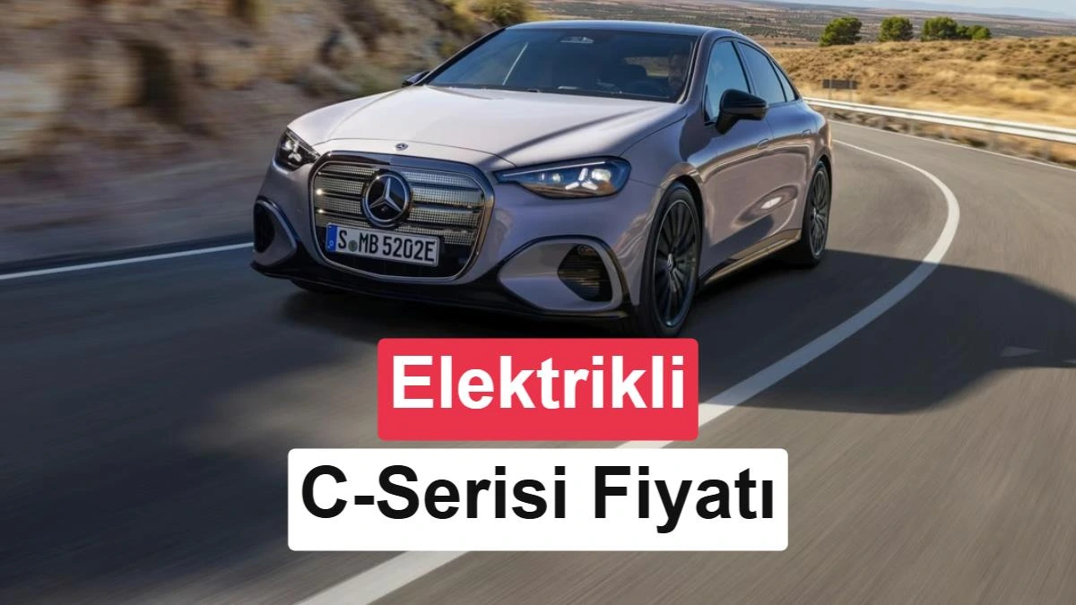 Elektrikli Mercedes C-Serisi yolda ilerlerken