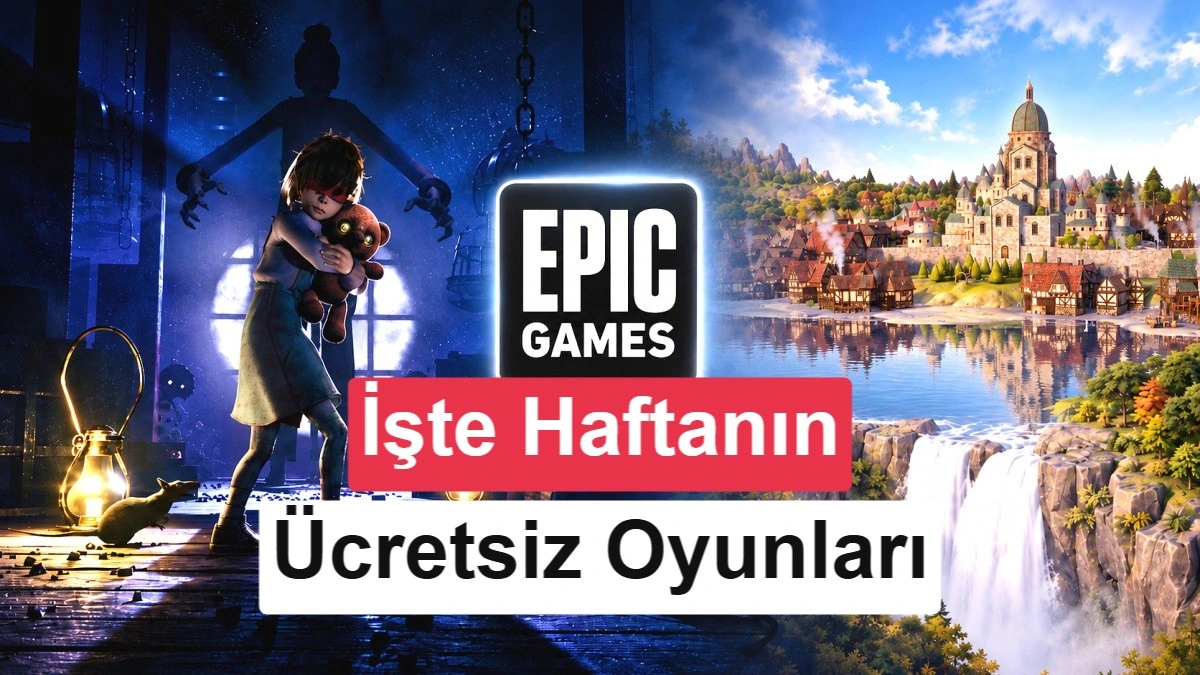 Epic Games Store logosu turuncu ve sarı tonlardaki arka plan üzerinde