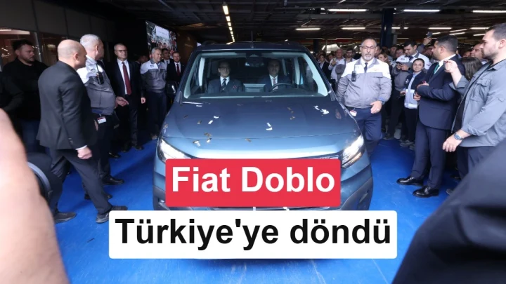 Tofaş’taki K9 üretim başlangıç töreninde kalabalığın önünde duran Fiat Doblo