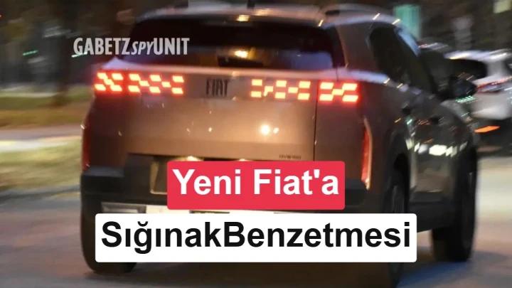 Fiat Grizzly’nin gece çekilmiş arka görünümü ve yanan LED stop lambaları