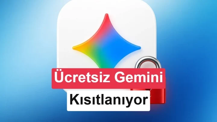 Gemini logosunun üzerinde ücretsiz kullanımın kısıtlandığını belirten yazı ve kilit simgesi