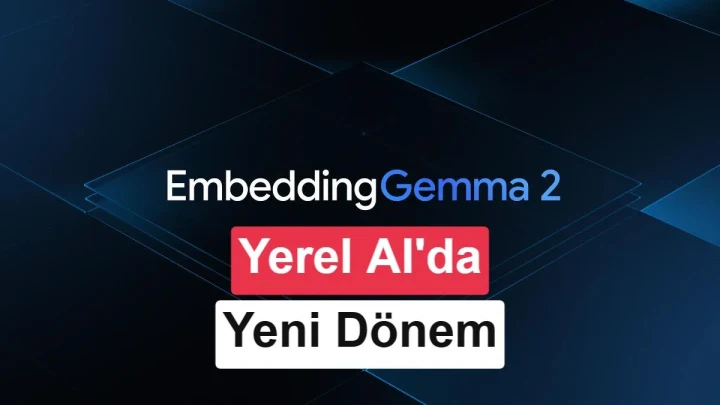 EmbeddingGemma 2 ve yerel yapay zekâda yeni dönem yazılı tanıtım görseli