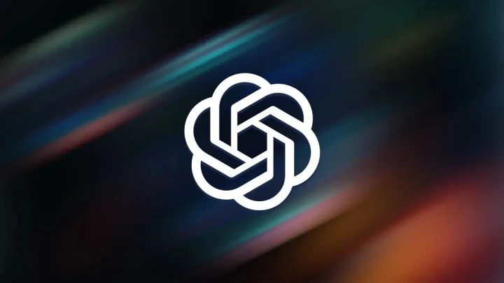 Koyu renkli arka plan üzerinde OpenAI logosu