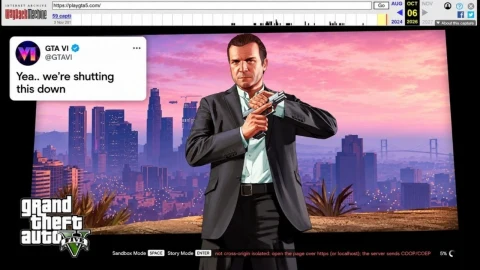 GTA 5 tarayıcıda oynandı, proje birkaç saat içinde kapandı