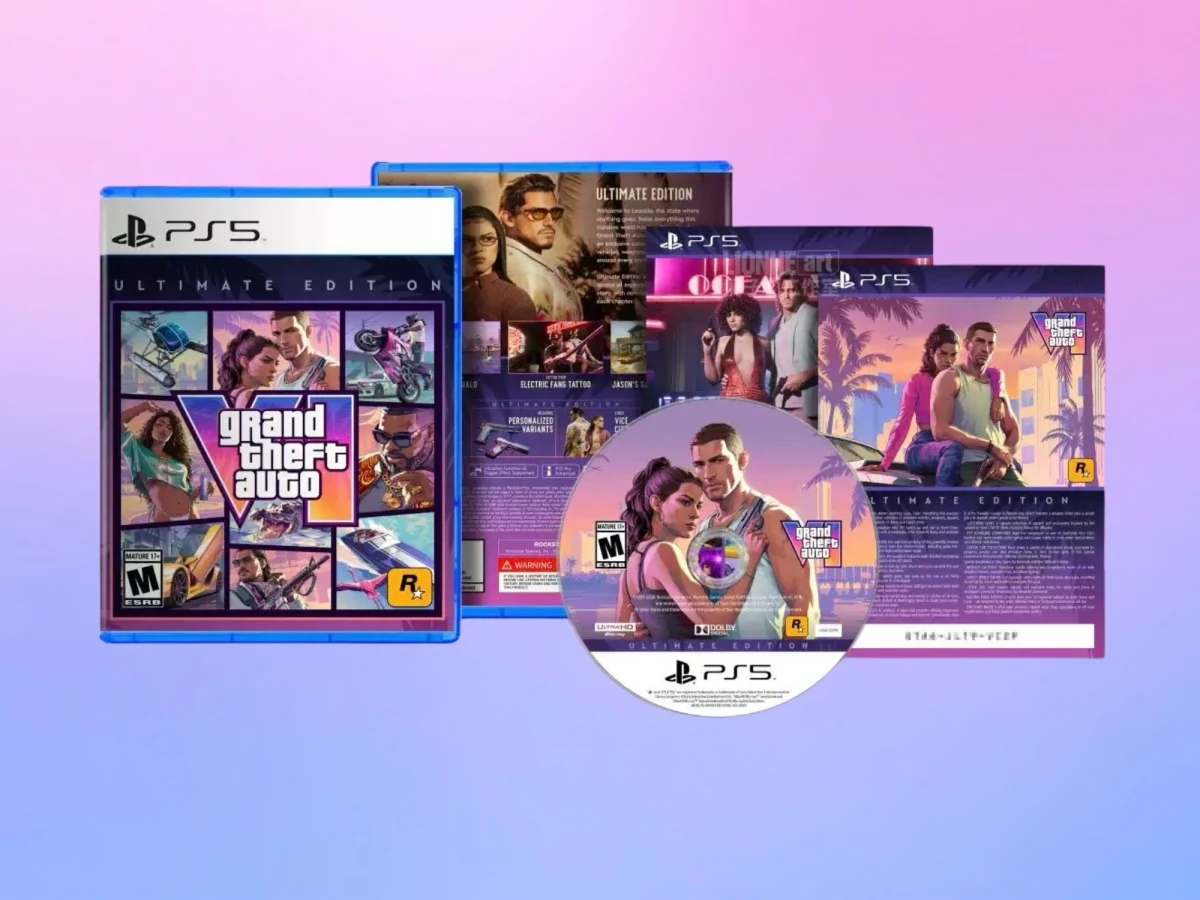 GTA 6 için tasarlanan koleksiyonluk PS5 diskleri, kutu ve ambalajlar
