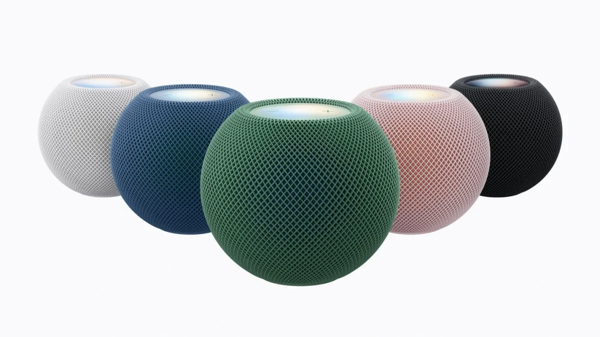 Beş farklı renkte HomePod mini hoparlör