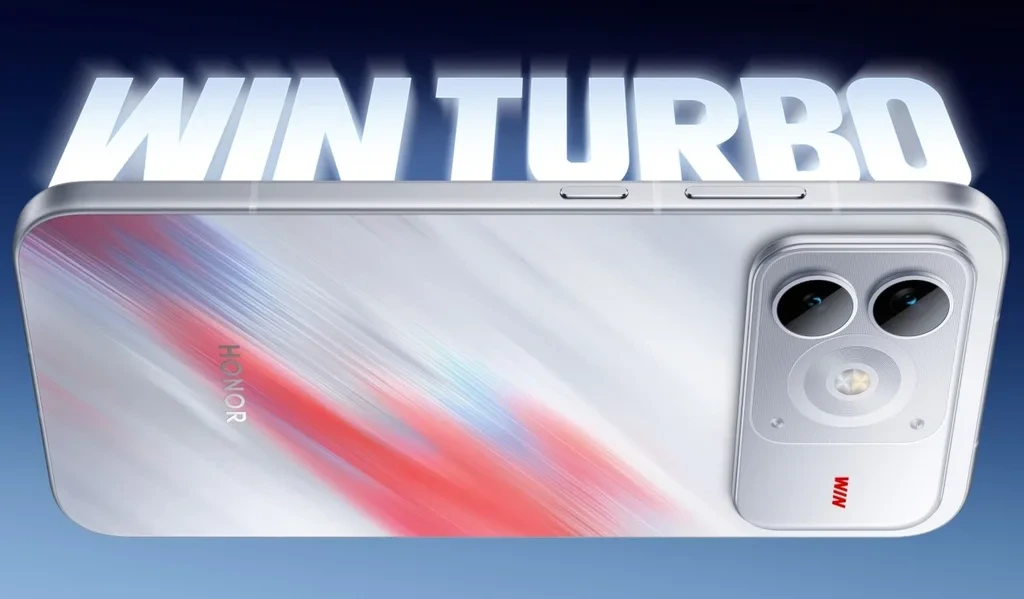 Honor Win Turbo 2 telefonunun arka yüzü ve çift kamera modülü