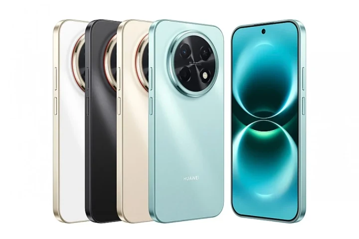 Huawei Enjoy 100 serisi telefonlar, arka yüzleri ve ekranları görünecek şekilde yan yana
