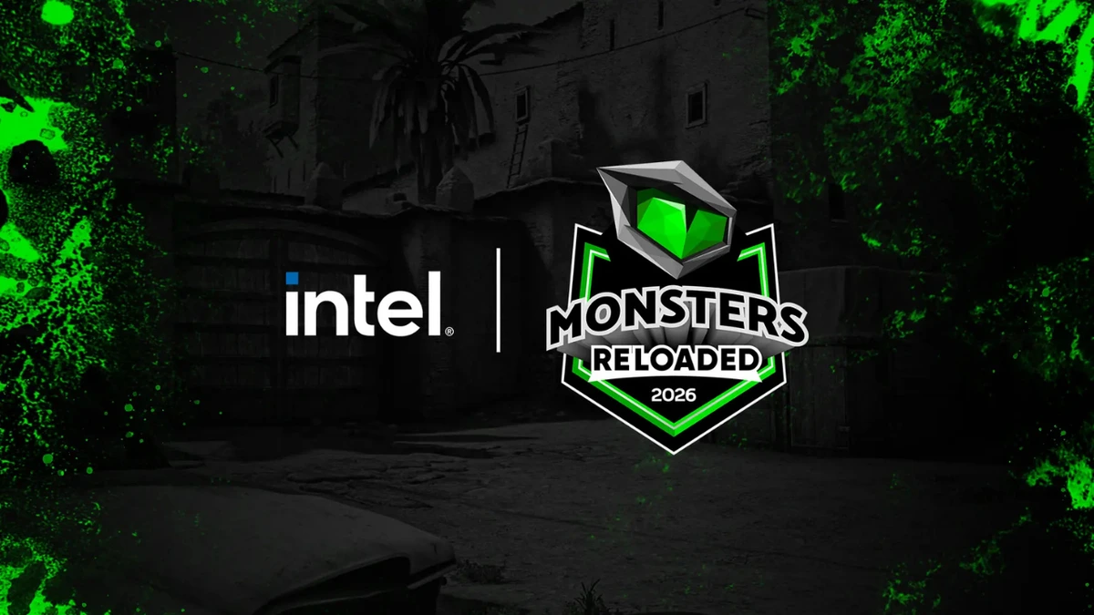 Intel Monsters Reloaded 2026 logosunun yer aldığı yeşil ve siyah etkinlik görseli