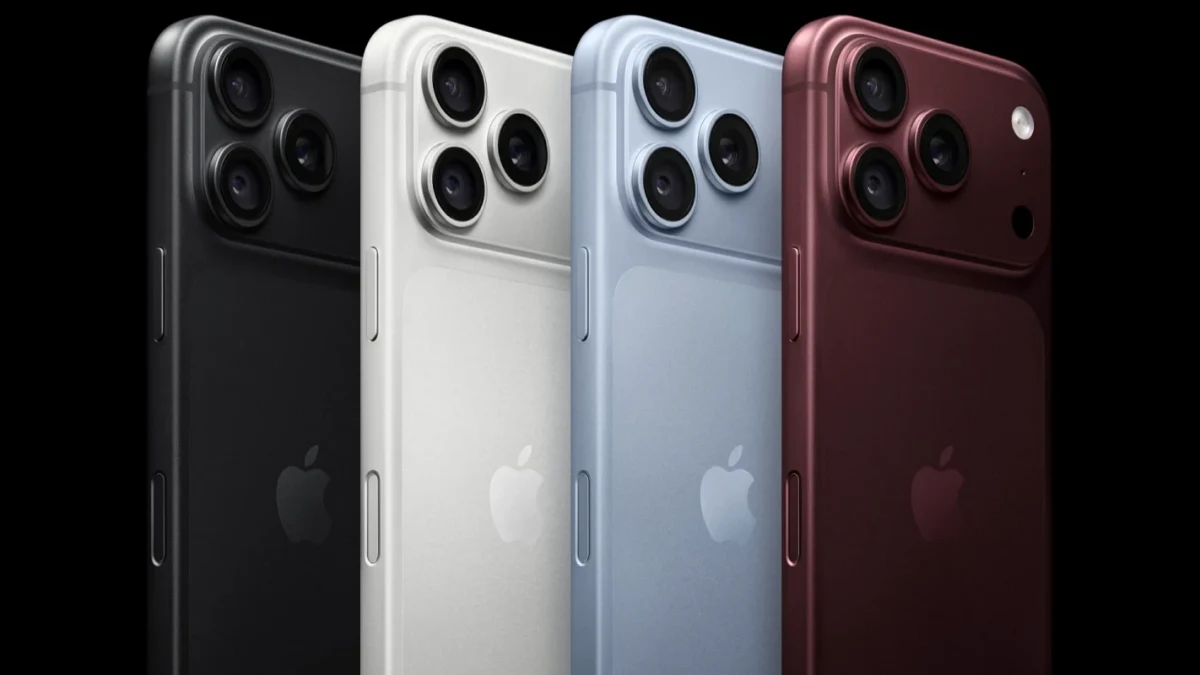 Siyah, beyaz, açık mavi ve bordo renklerde iPhone 18 Pro modelleri