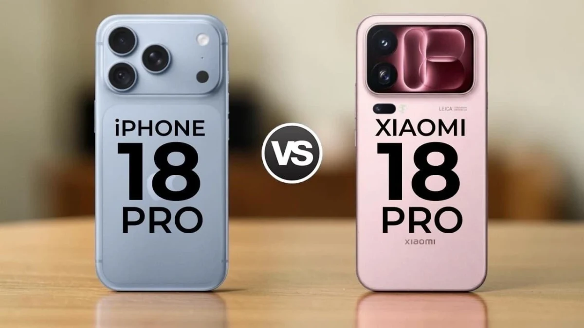 iPhone 18 Pro ve Xiaomi 18 Pro modelleri yan yana