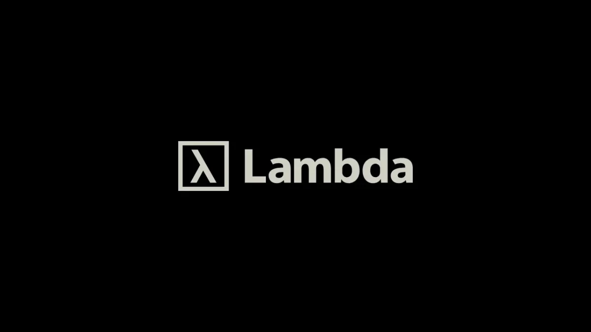 Siyah zemin üzerinde Lambda logosu