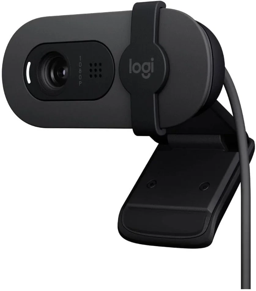Siyah Logitech Brio 100 web kamerası