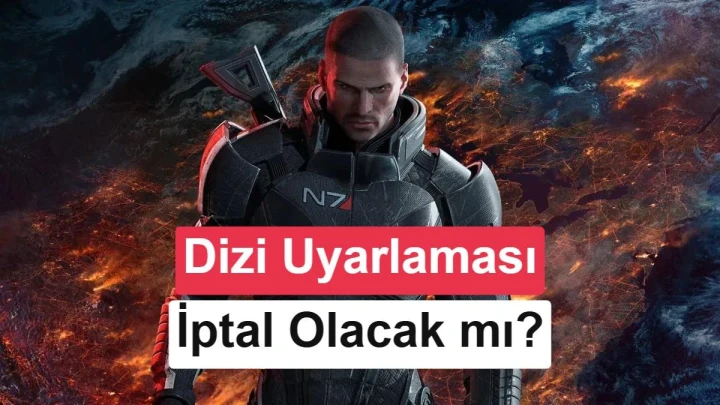 Mass Effect Legendary Edition görselinde uzayda savaşan karakterler ve gemiler