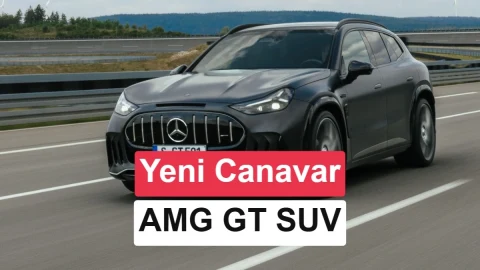 Gri Mercedes-AMG GT SUV yolda ilerlerken