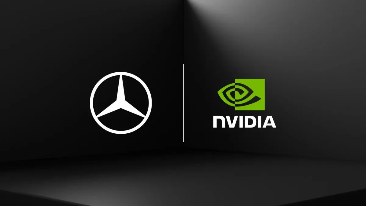 Mercedes-Benz ve Nvidia logoları yan yana