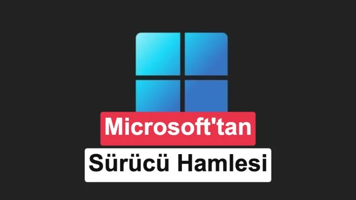 Windows logosu altında Microsoft'tan Sürücü Hamlesi yazısı