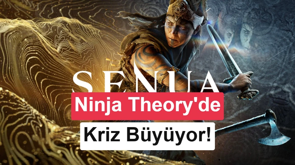Senua’nın yüzünün ve ön planda runik işaretler bulunan bir kılıcın göründüğü oyun görseli