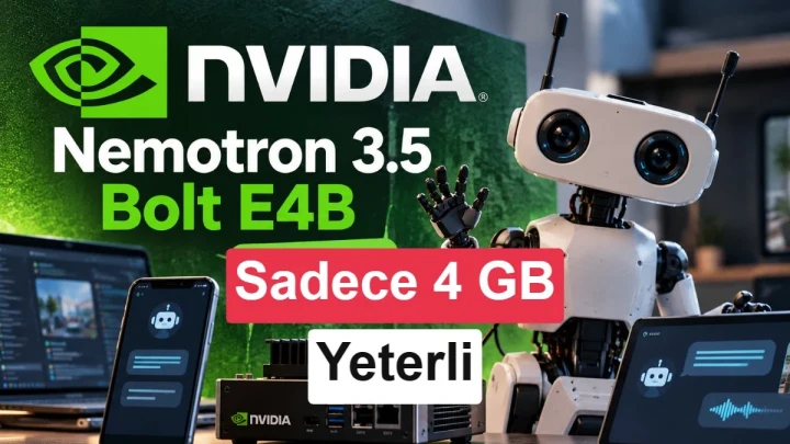 Nvidia Nemotron 3.5 Bolt E4B modeli ve robotu gösteren kapak görseli