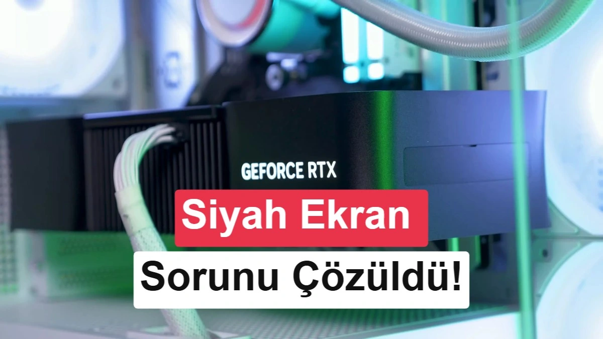Turuncu zemin üzerinde yama işareti ve indirme simgesi bulunan ekran kartı illüstrasyonu