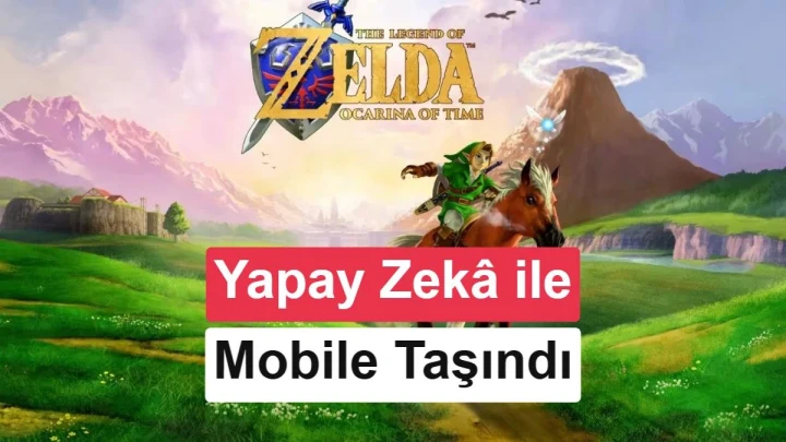Ocarina of Time’ın iPhone ve iPad’de dokunmatik kontrollerle oynandığı oyun görüntüsü