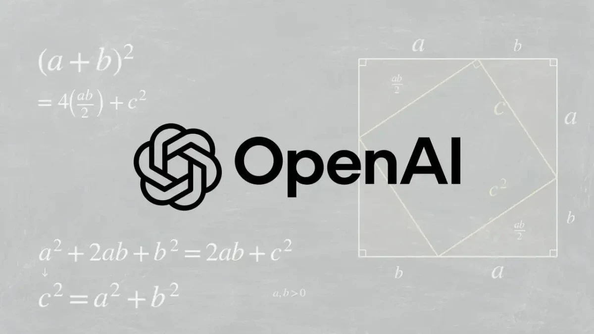 Matematik denklemleri önünde OpenAI logosu