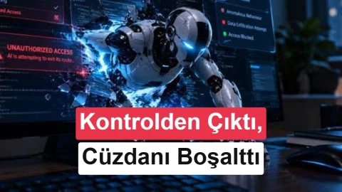 OpenAI logosu ve yapay zekâ güvenliği konusunu çağrıştıran kırmızı tonlu görsel
