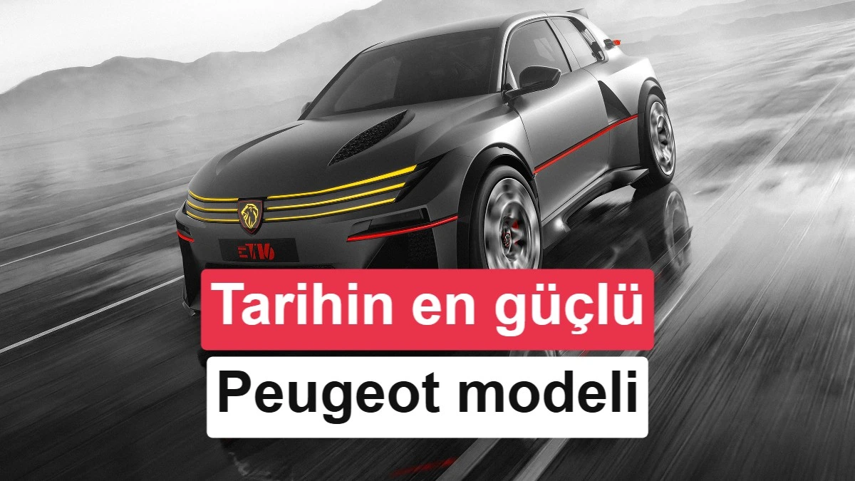 Peugeot E-T16 Concept’in gri gövdesi ve kırmızı tasarım detayları
