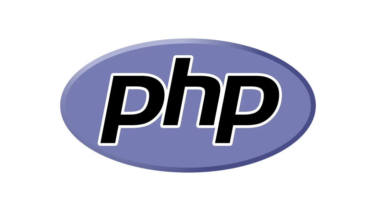 PHP logosu, açık kaynak programlama dilini temsil ediyor