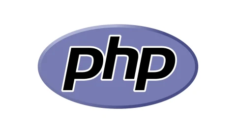 PHP logosu, açık kaynak programlama dilini temsil ediyor