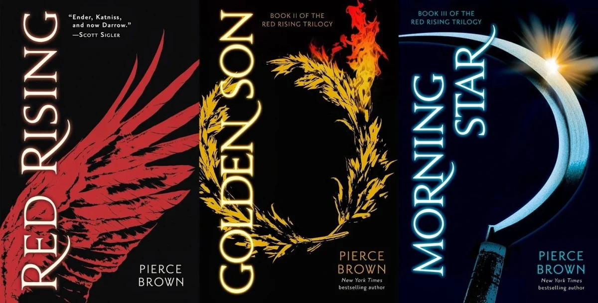 Pierce Brown’ın Red Rising serisinden Red Rising, Golden Son ve Morning Star kitaplarının kapakları
