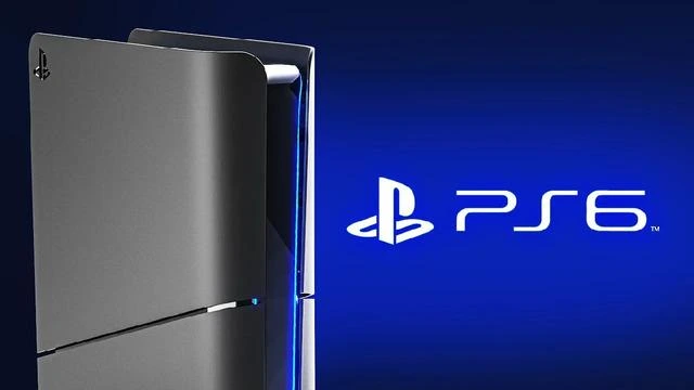 PS6 yazısı ve PlayStation logosuyla hazırlanan konsol görseli
