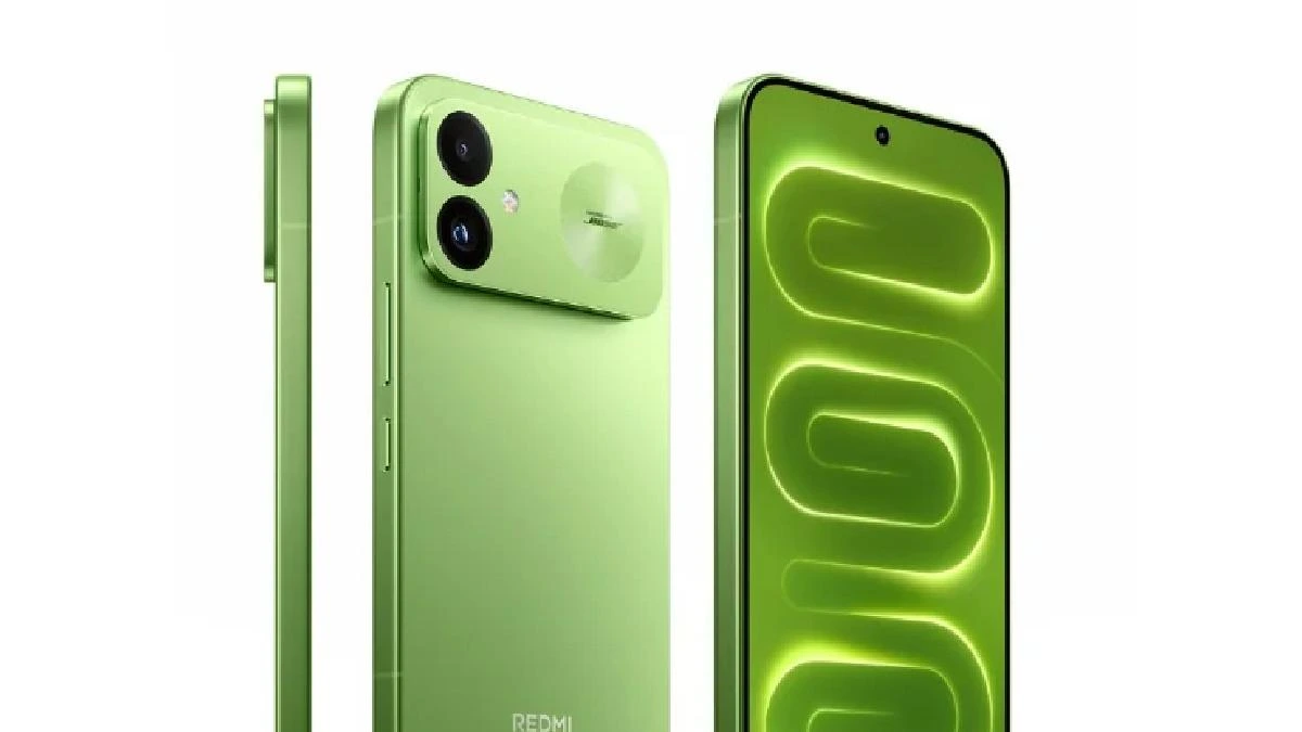 Yeşil Redmi K100’ün ön ve arka yüzü