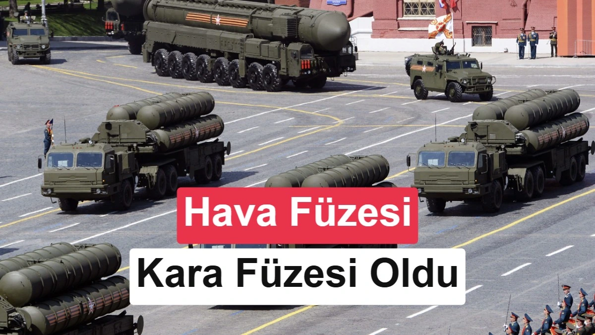 Geçit töreninde sergilenen füze taşıyıcı araçlar ve S-400 sistemine ait olduğu belirtilen fırlatıcılar
