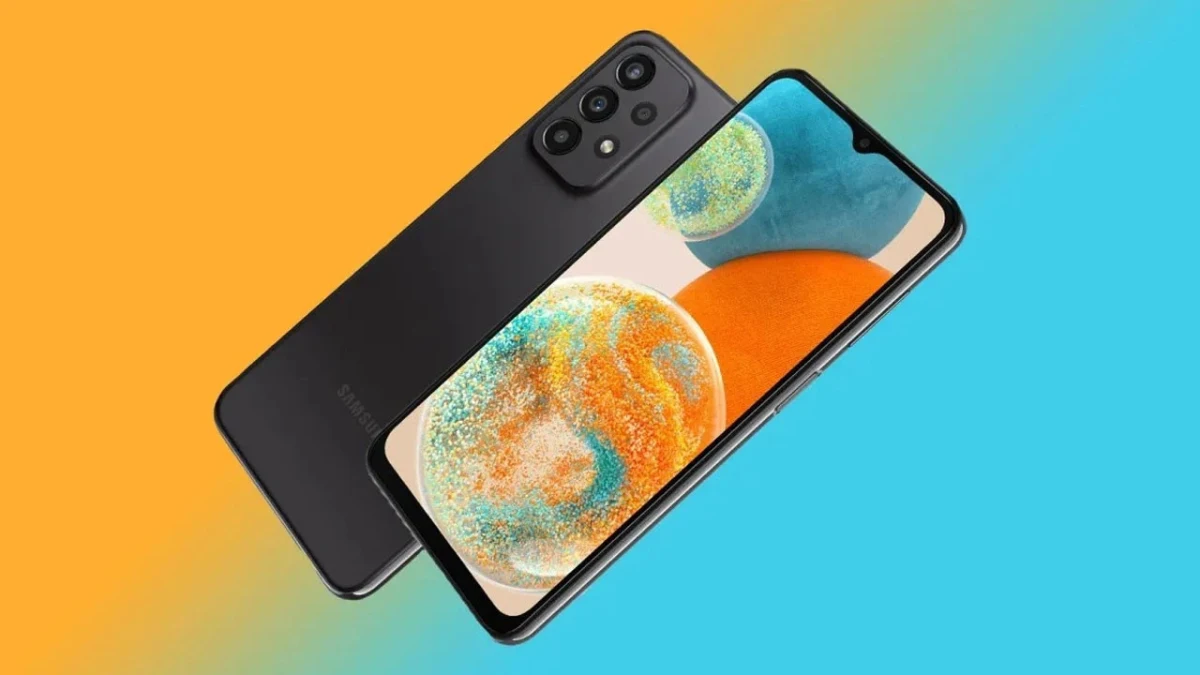 Samsung Galaxy A serisinden bir telefonun önden ve arkadan görünümü